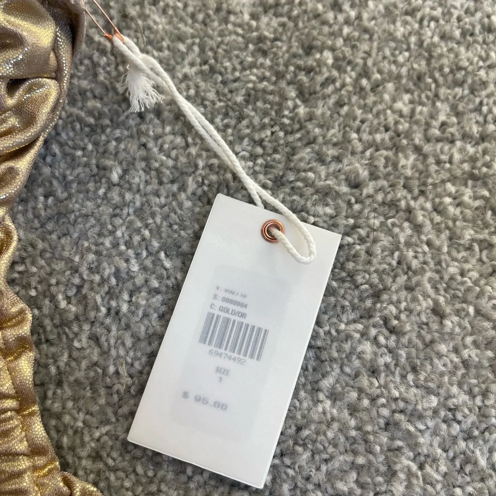 Good American One-Piece Swimsuit – Metallic Gold (Size 1 / Small) - Picture 5 of 9